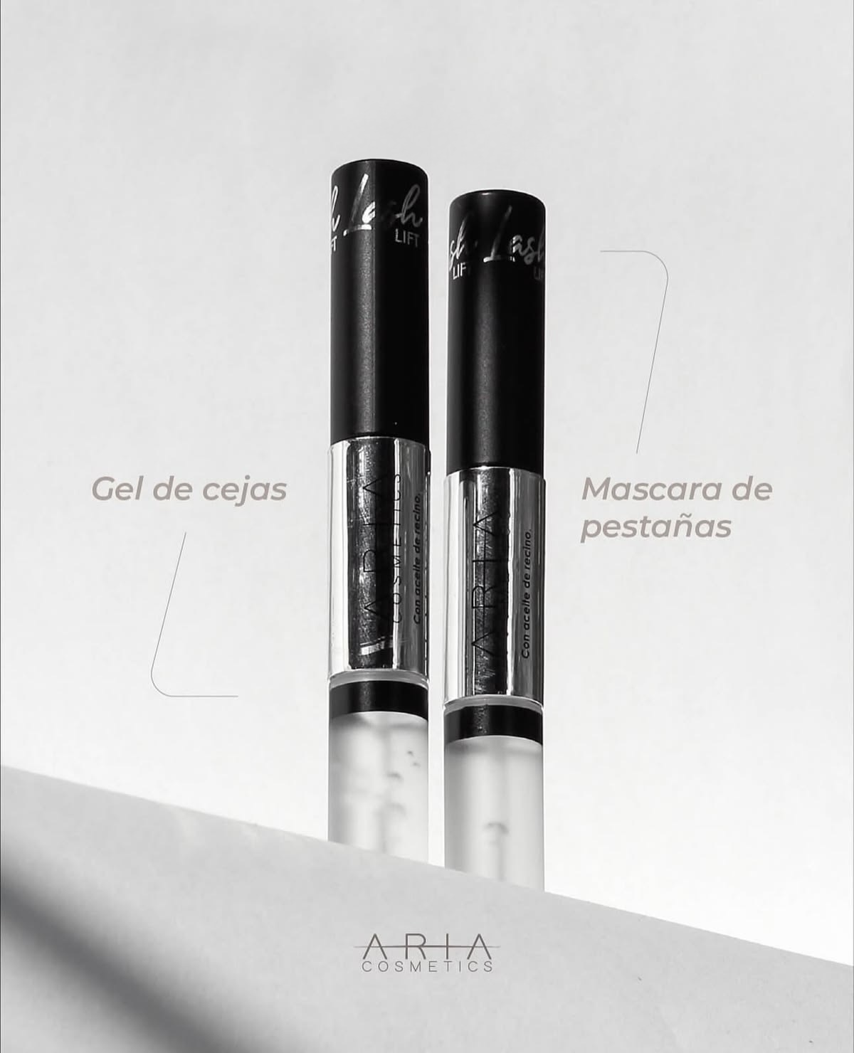 Máscara de pestañas y gel de cejas Aria Cosmetic